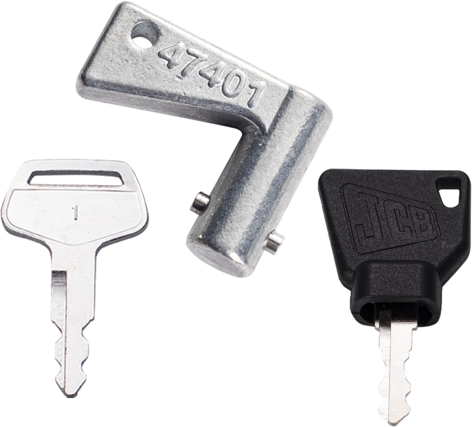 3pcs Master Equipment Keys Set for JCB Equipment Ignition Switch, Adblue Cap, Battery Isolator Disconnect, Also fit Case Link-Belt Bobcat Caterpillar New Holland Machinery