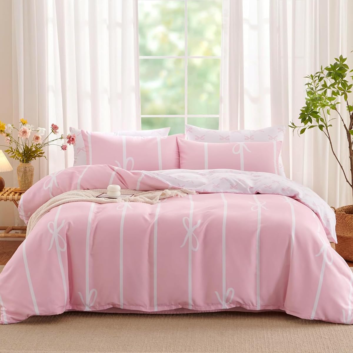 Floral Comforter Set Queen - Elegant Black Flower Bedding -21