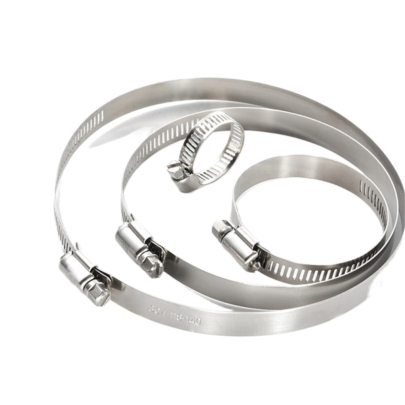 Cigpklo One Color Adjustable Stainless Hose Clamps 10Pcs 8Mm-700Mm Pipe Hose Clamps Stainless Steel Hoop Clamp Car Tube Clip Hardware Spring Water Plumbing(59-82Mm)