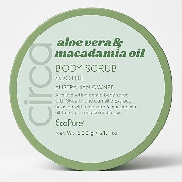 Ciroa, Aloe Vera & Macadamia Oil, BODY SCRUB, Soothing, 21.2 oz 600 gr Pack of One