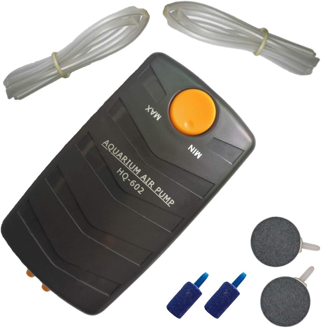 COOLAQUA High Pressure 0.025Mpa Double-Headed Aquarium Air Pump, Adjustable Fish Tank Oxygen Pump, Ultra Quiet Oxygen Air Pump for Fish Turtle