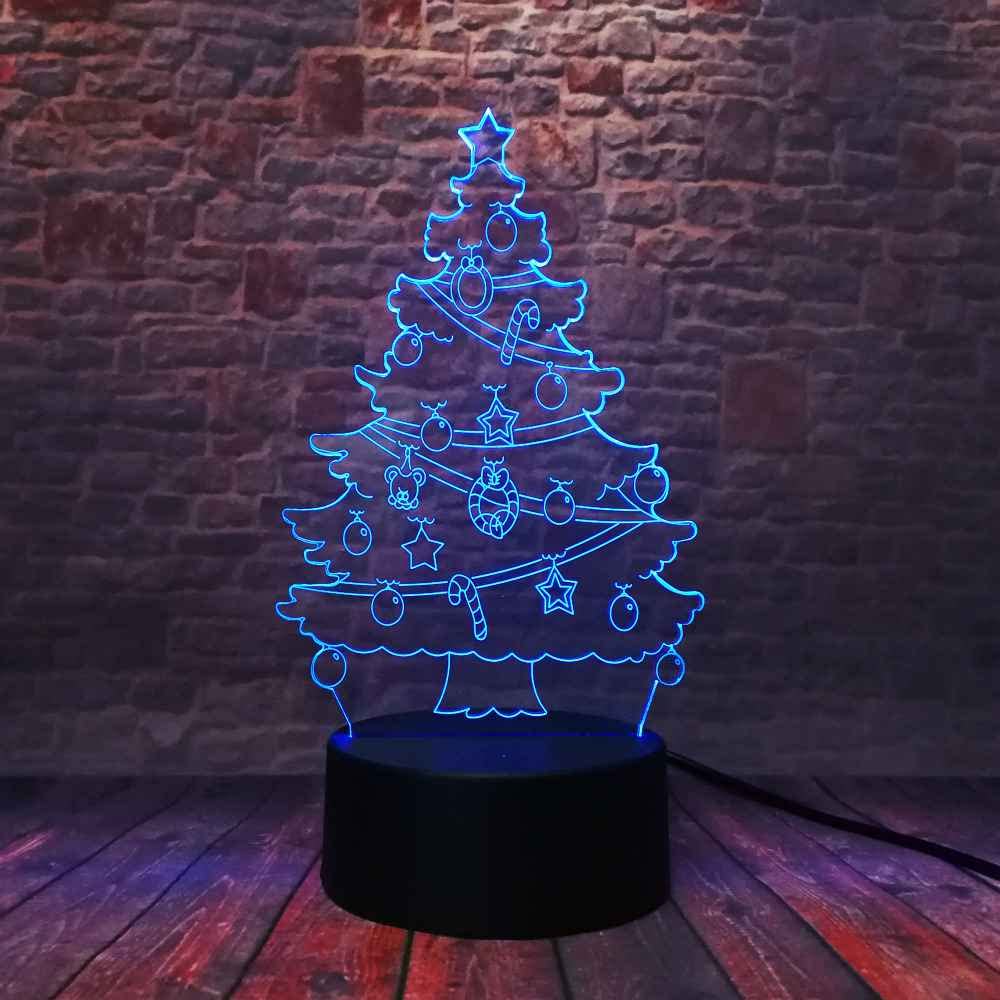 YTDZLTD Illusione Ottica 3D Babbo Natale Luce Notturna 16 Colori Mutevoli Telecomando USB Potere Toccare Cambiare Arredamento Lampada LED Lampada da Tavolo Bambini Brithday Natale Regalo