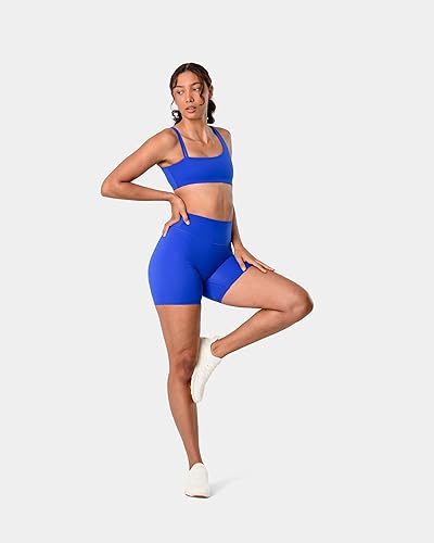 Miniatura 2 de Kamo Fitness Serenity - Pantalones cortos de cintura alta, entrepierna de 6 pulgadas, sin costura frontal, aptos para muslos, con costuras en V para