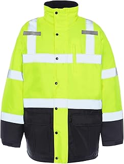 Utility Pro - Hi-Vis Reflective, Waterproof Contractor Parka Jacket (Yellow) (3XL)