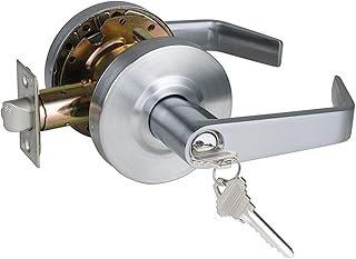 Storeroom Door Handle Heavy Duty Grade 2 Commercial Door Locks, Non-Handed, UL 3 Hour Fire Rated, ADA Compliant, Satin Chrome Finish 26D, 2-3/4''Backset, X-XG-ST-70