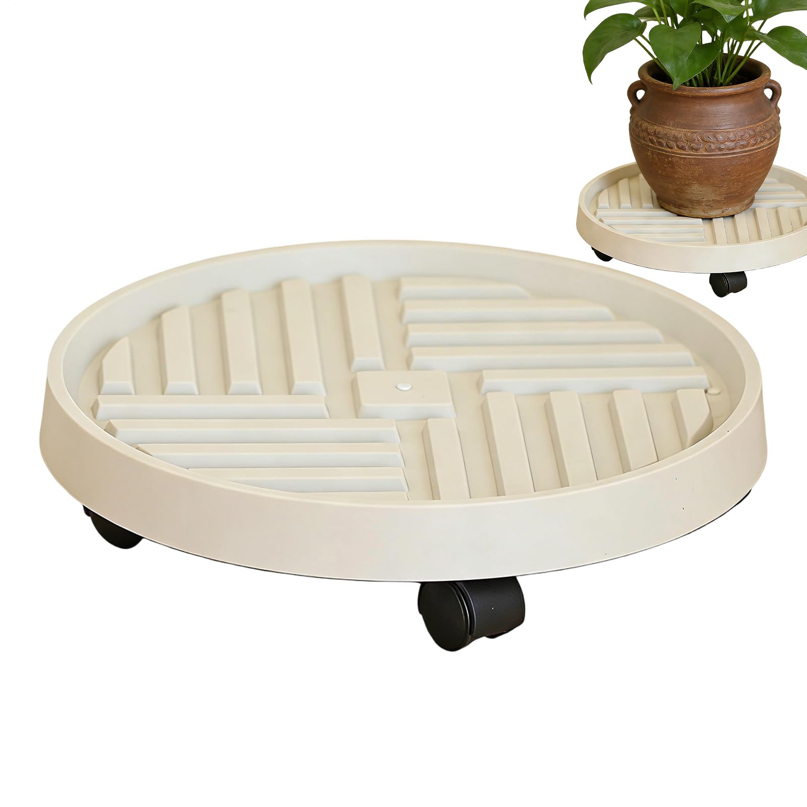 Générique Rolling Stand - Heavy Duty Pot Tray | Rolling Base with Lockable Wheels for | for Moving Transport Garden Balcony Patio Indoor Outdoor