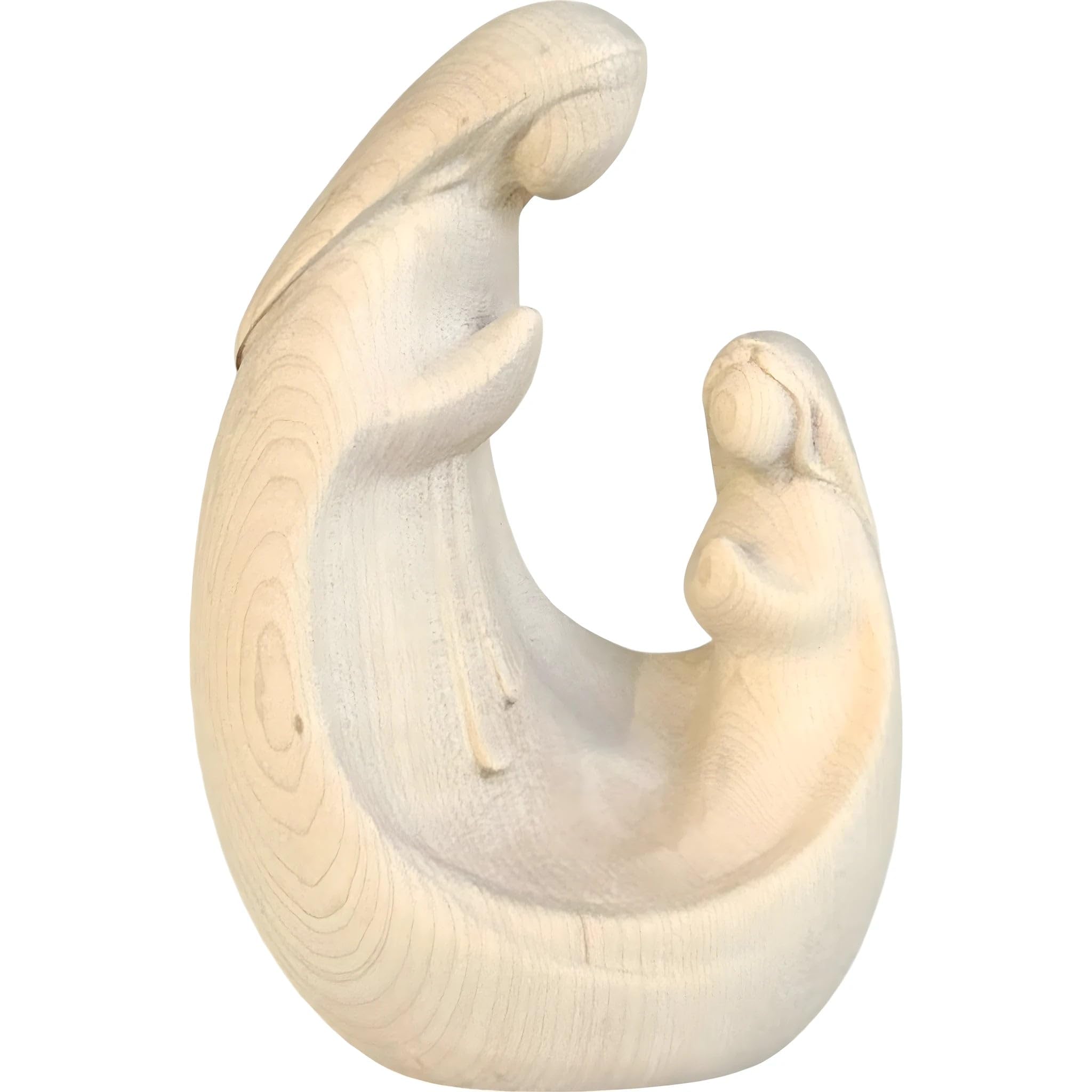 Dolfi Madonna z drewnianymi bernadettami, 7 cm, naturalne drewno w Val Gardena | Figurka szopki