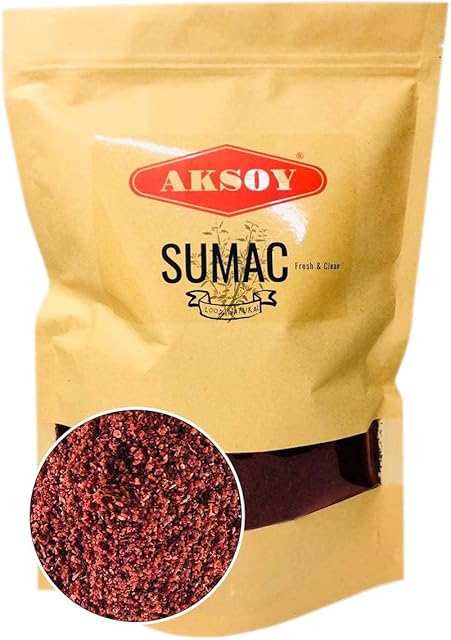Aksoy Premium Ground Sumac 500gr Bulk Ground Sumac Berries, Bran Extra Grade Sumac Seasoning