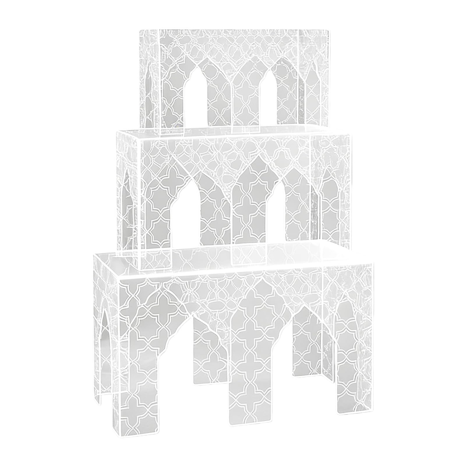 Arabic Transparency Acrylic Serving Tray Storage Rack Elegant Display Stand for Dates and Dessert Middle Eastern Fashion Treat Tray