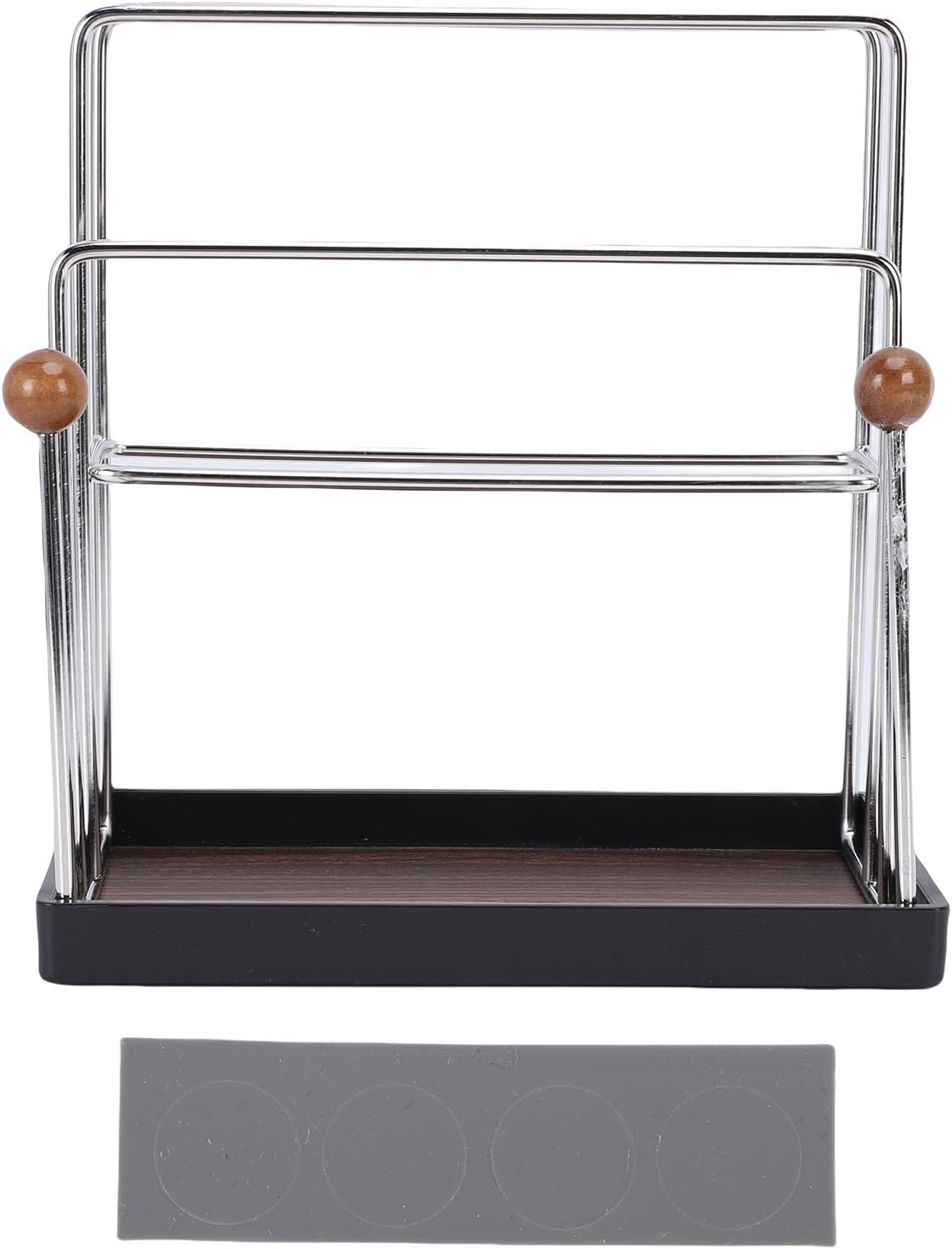 Focket Cutting Board Holder, Stainless Steel with Drain Tray Kitchen Organizer Rack, Utensil Holder for Scissors Peelers Cutters and Countertop Storage (Desktop)