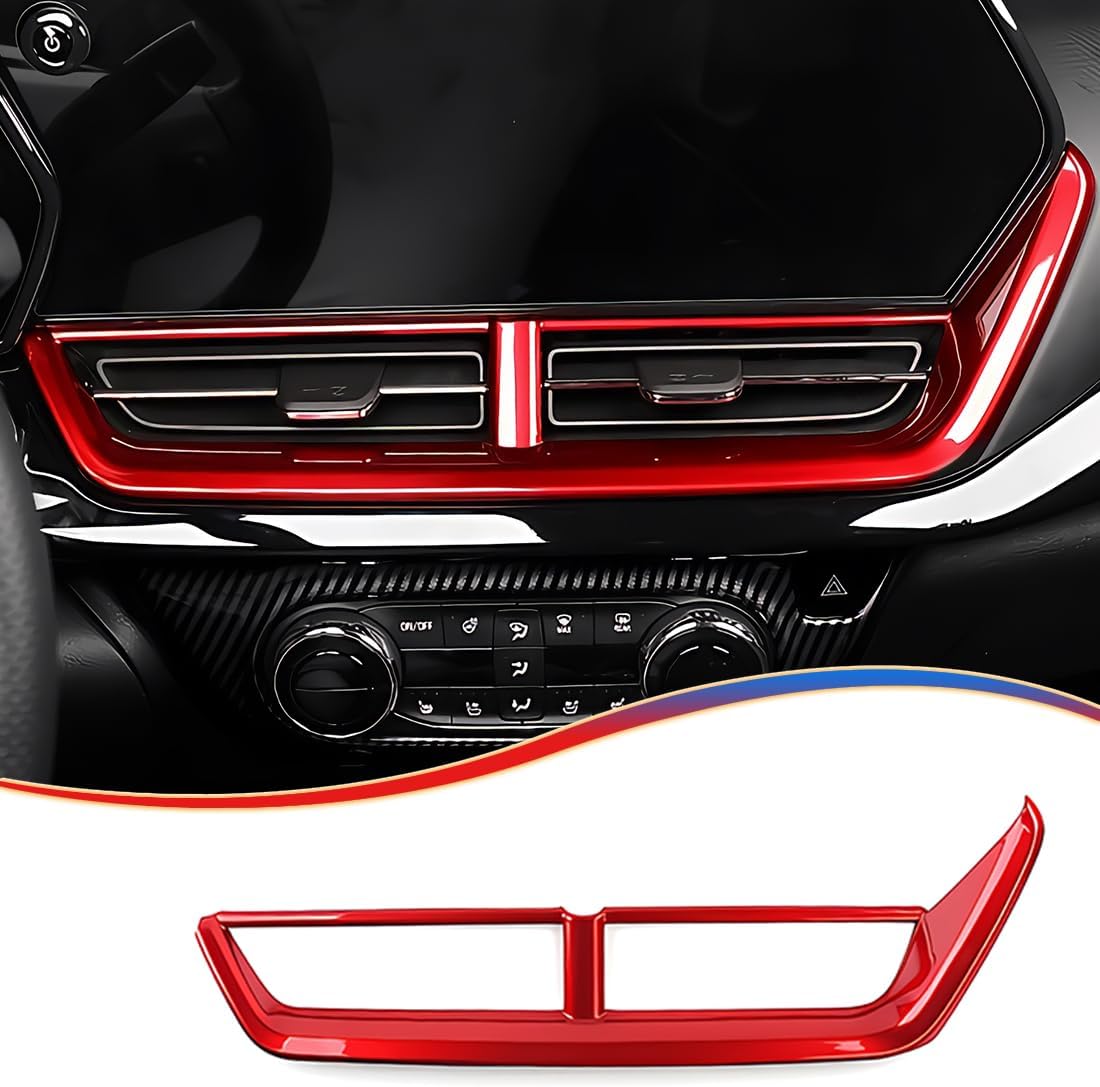 AC Air Vent Outlet Cover, for Chevrolet Trax 2024 2025 2026 - ABS Wine Red Dashboard AC Air Vent Outlet Sport Interior Trim Accessories