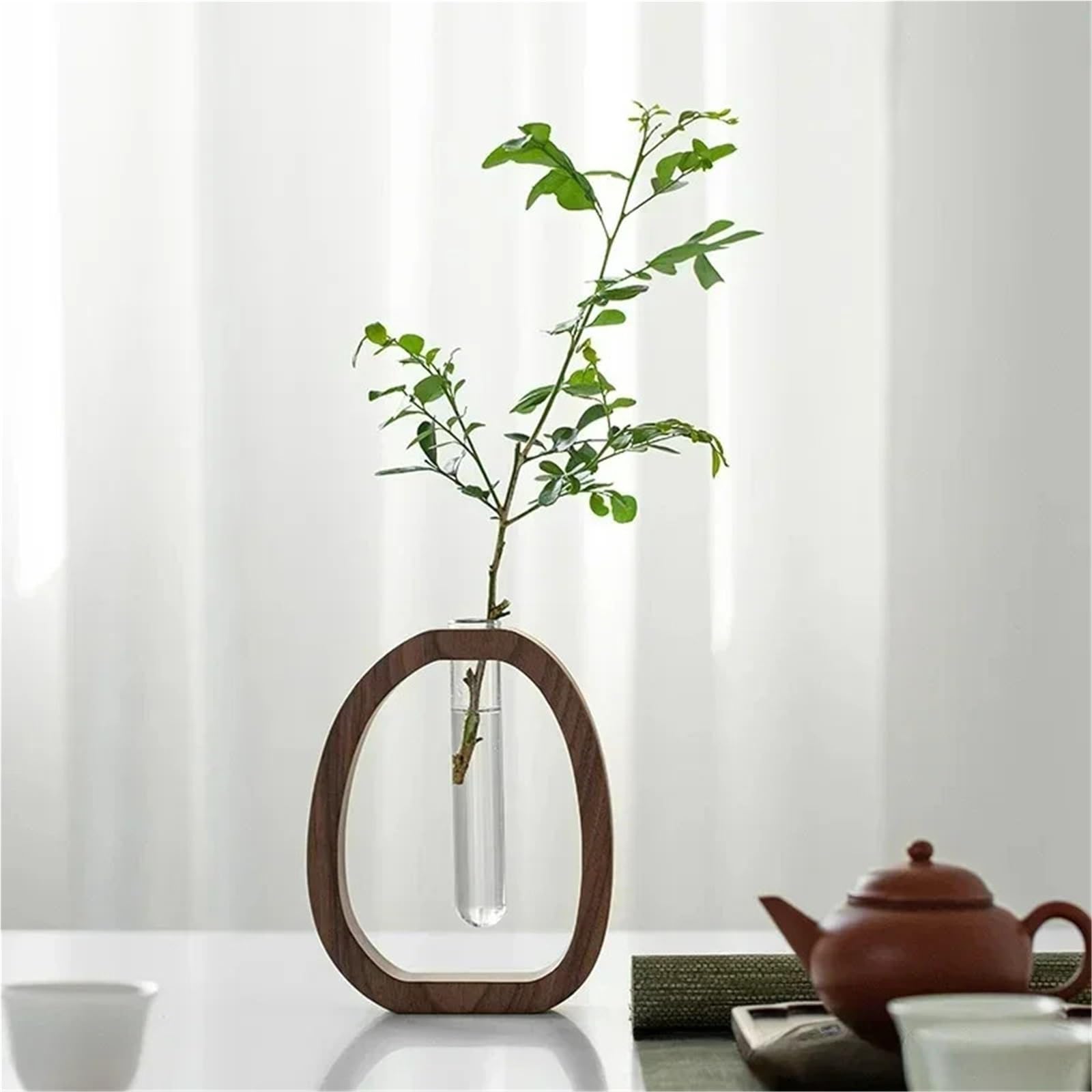 Vase Hydroponique Verre Plante hydroponique Terrarium Vasevase décoration Maison Bouteille en Verre Bureau Plante Verte Petit Pot(M)