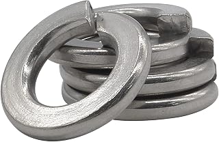 3/8 Split Lock Washer 304 Stainless Steel Spring Lock Washer Elastic Gasket, 100PCS