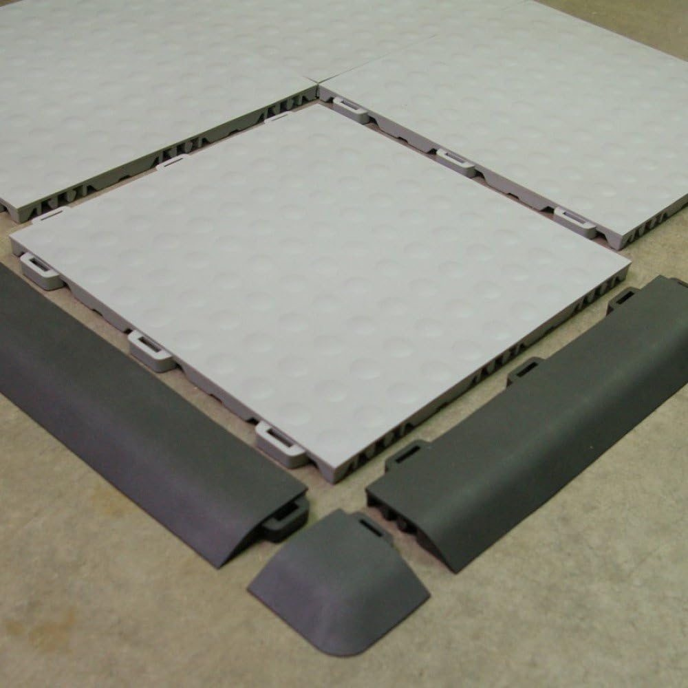 Greatmats StayLock Border Edge Black Female (4 Pack) for StayLock Floor Tiles