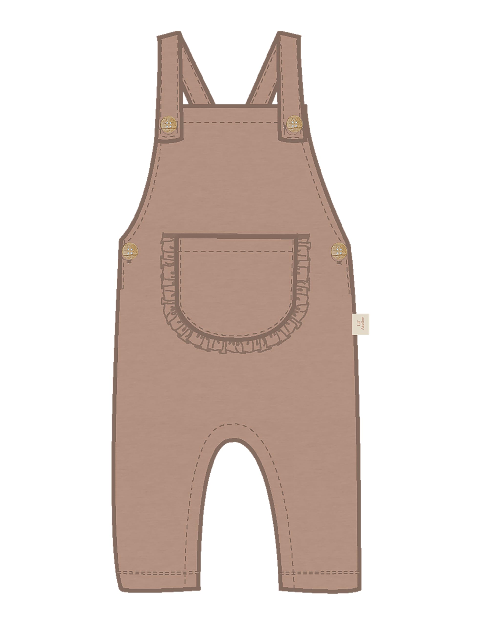 Lil' atelier baby Damen Nbfjobo Tia Loose Sweat Overall Lil Nbfjobo Tia Loose Sweat Overall Lil (1er Pack)