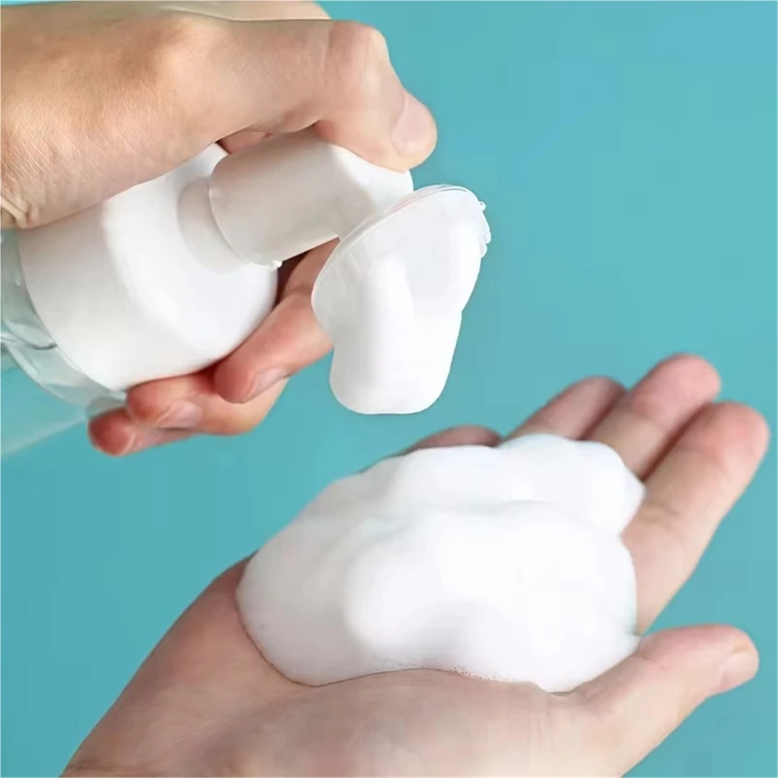 5/10 Stück Schaumgel-Applikator mit Bürstenkopf für Reisen und Zuhause | Nachfüllbarer Shampoo-Spender in Druckform, Gesichtsreiniger, müheloser, reichhaltiger Schaum(100ml-10PCS)