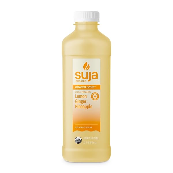 Suja Organic Ginger Love Cold Pressed Juice Drink, Refreshing Ginger Lemonade, excellent source of antioxidant vitamin C