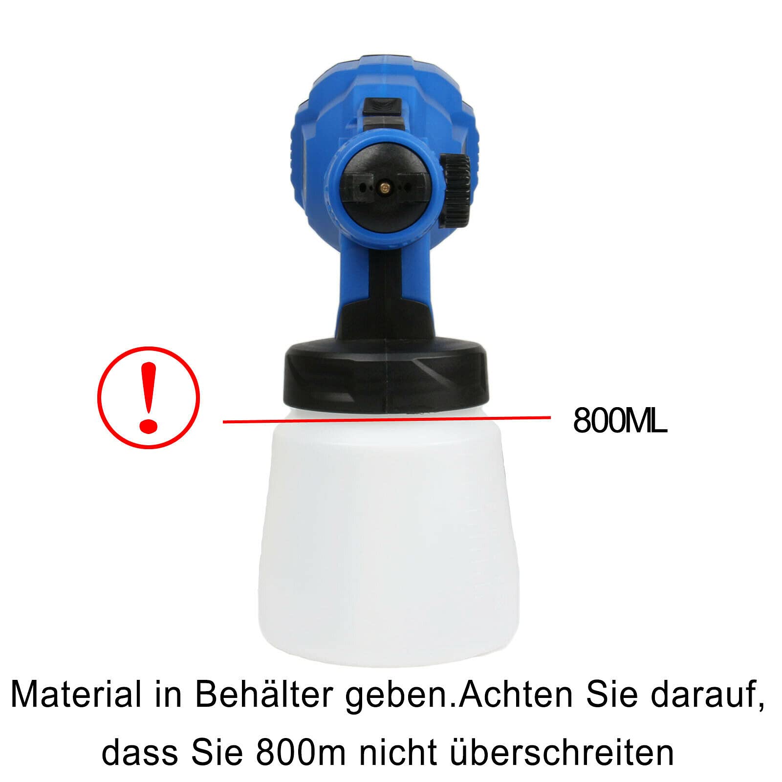 Sistema de pulverización de pintura eléctrico 550W, pistola pulverizadora, pistola de pintura con 3 patrones de pulverización, pistola de pintura eléctrica, para barnices en interiores y exteriores