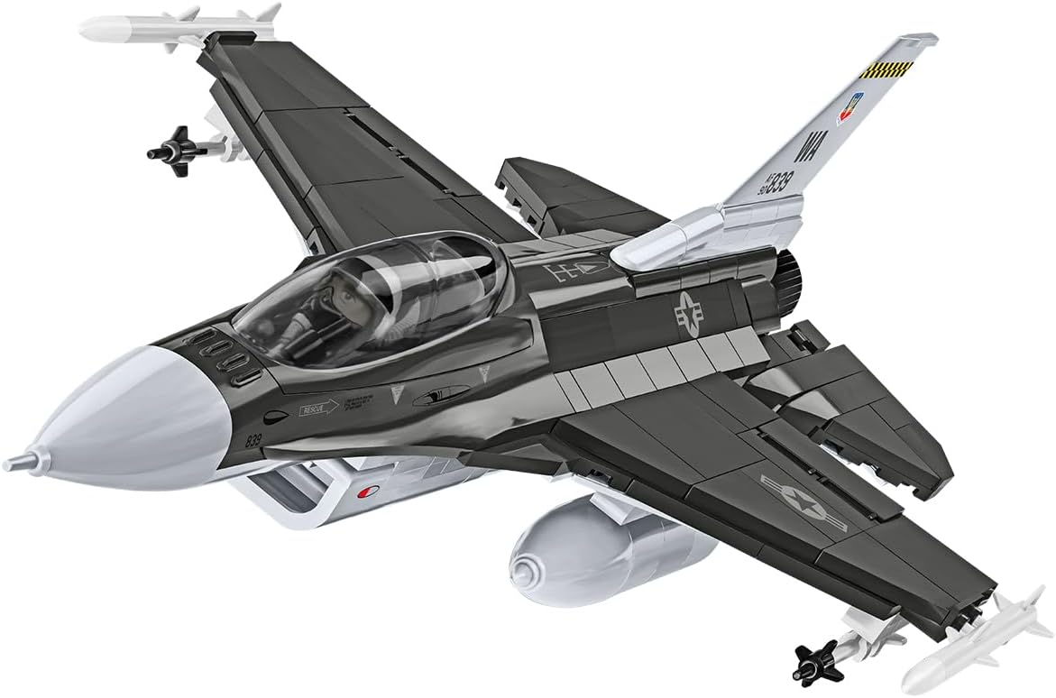COBI Armed Forces SU-57 Felon Aircraft F-16D Fighting Falcon Plane Building Set, 436 Pieces