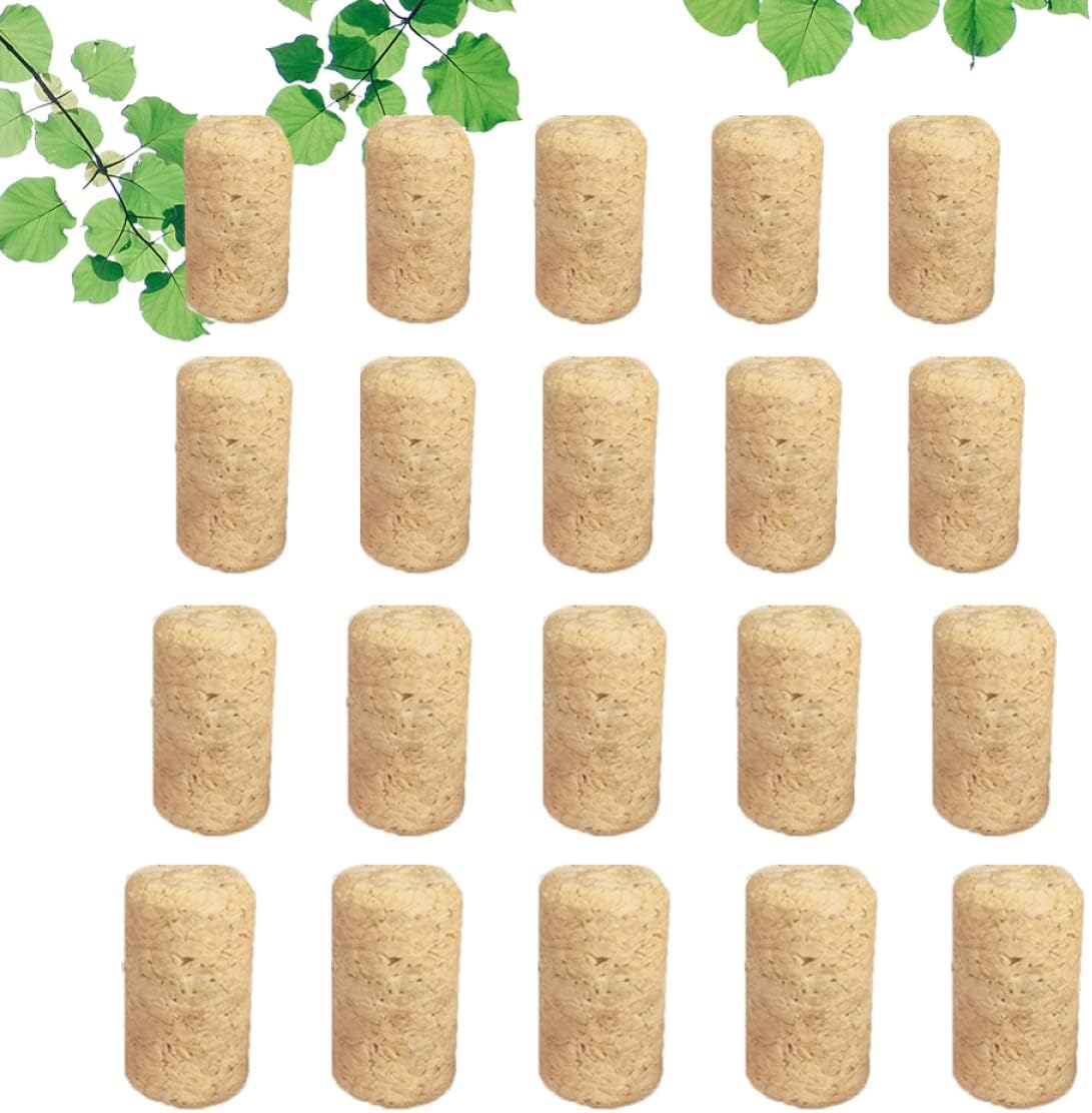 40pcs Cork Wine Bottle Stoppers, Wooden Sealing Covers for Red Wine
