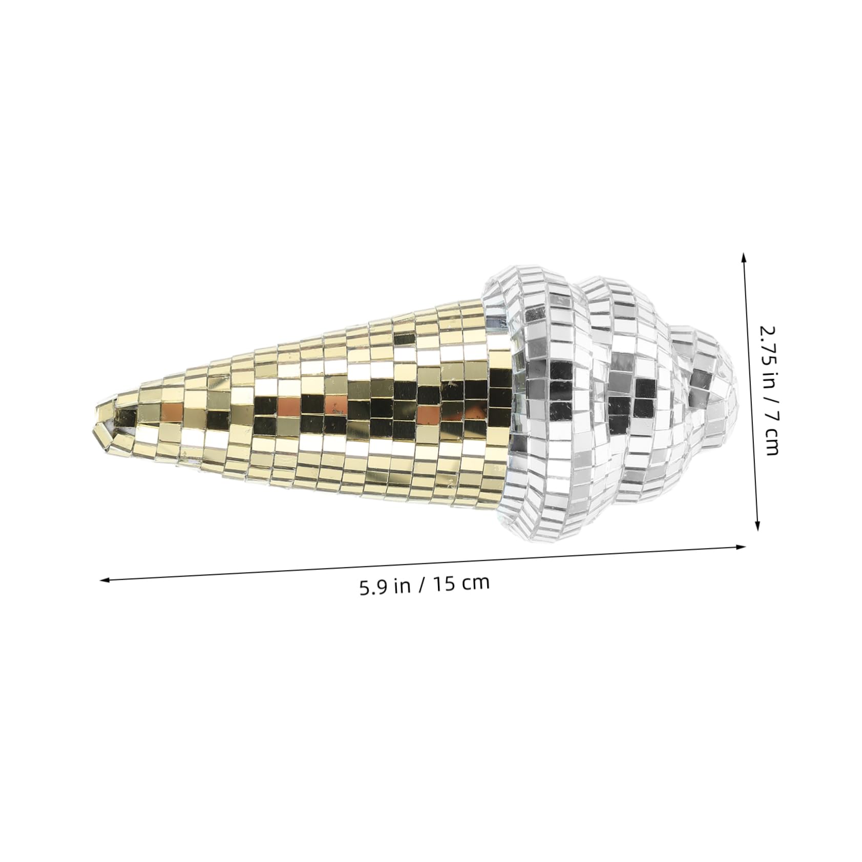 BESTYASH Disco Ball Cake Topper Ice Cream Ice Cone for Parties Weddings Decorations