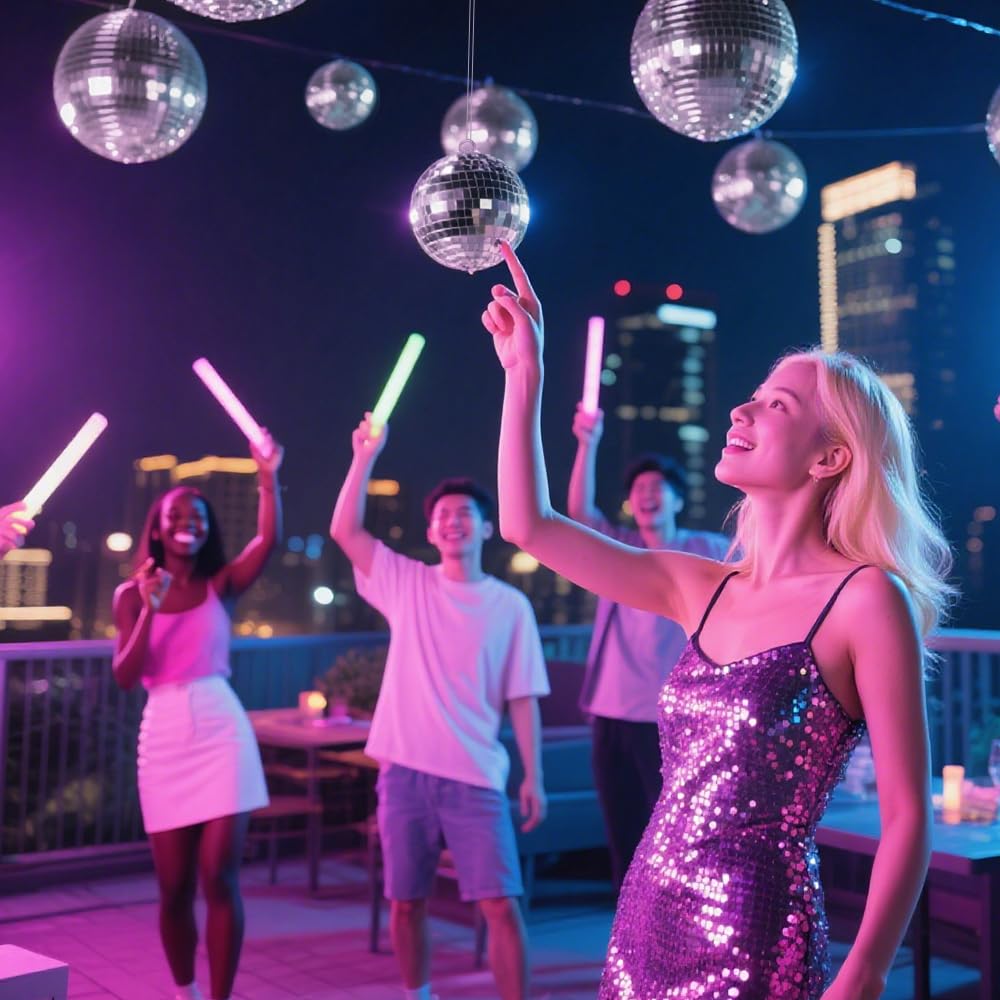 30pezzi Sfere Discoteca Specchio,Palla Discoteca per Festa, Palla Specchio Appendere,sfere argentate,Sfera specchiata, decorazioni natalizie