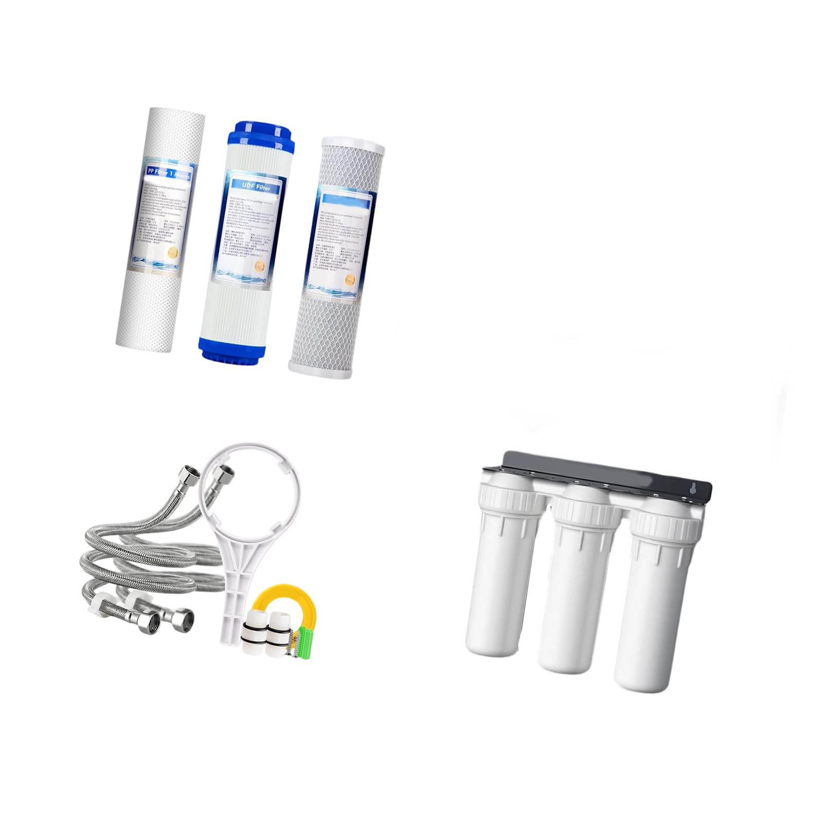 Efficiency 3 Stage PP Water Filtrations Systems 10Inch Drinking Water Filter for Clean Drinking in Household Kitchen Filter