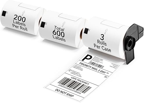 Labelife Compatible Brother DK-1241 Die-Cut 4" x 6" Large Shipping Labels