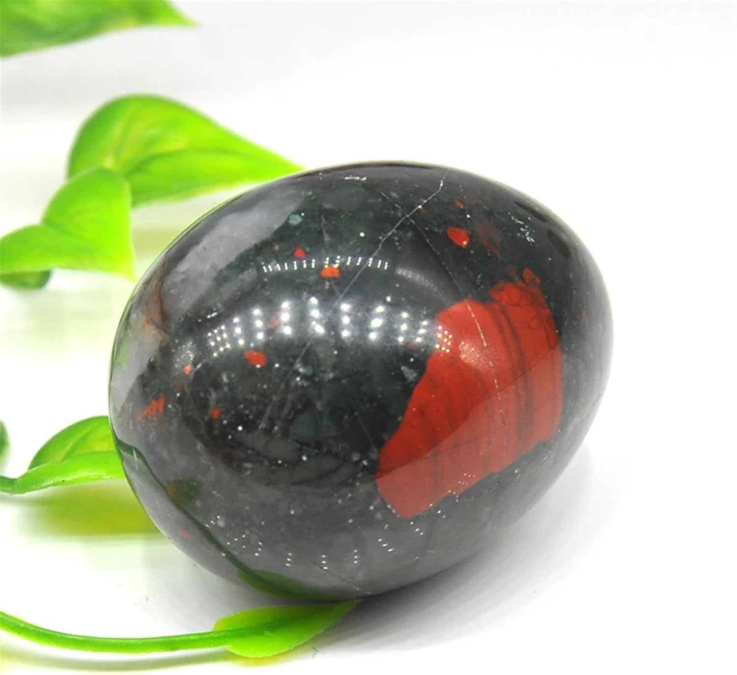 Blood Stone Egg Shaped Gemstone Crystals and Statue Table Decoration Crafts Home