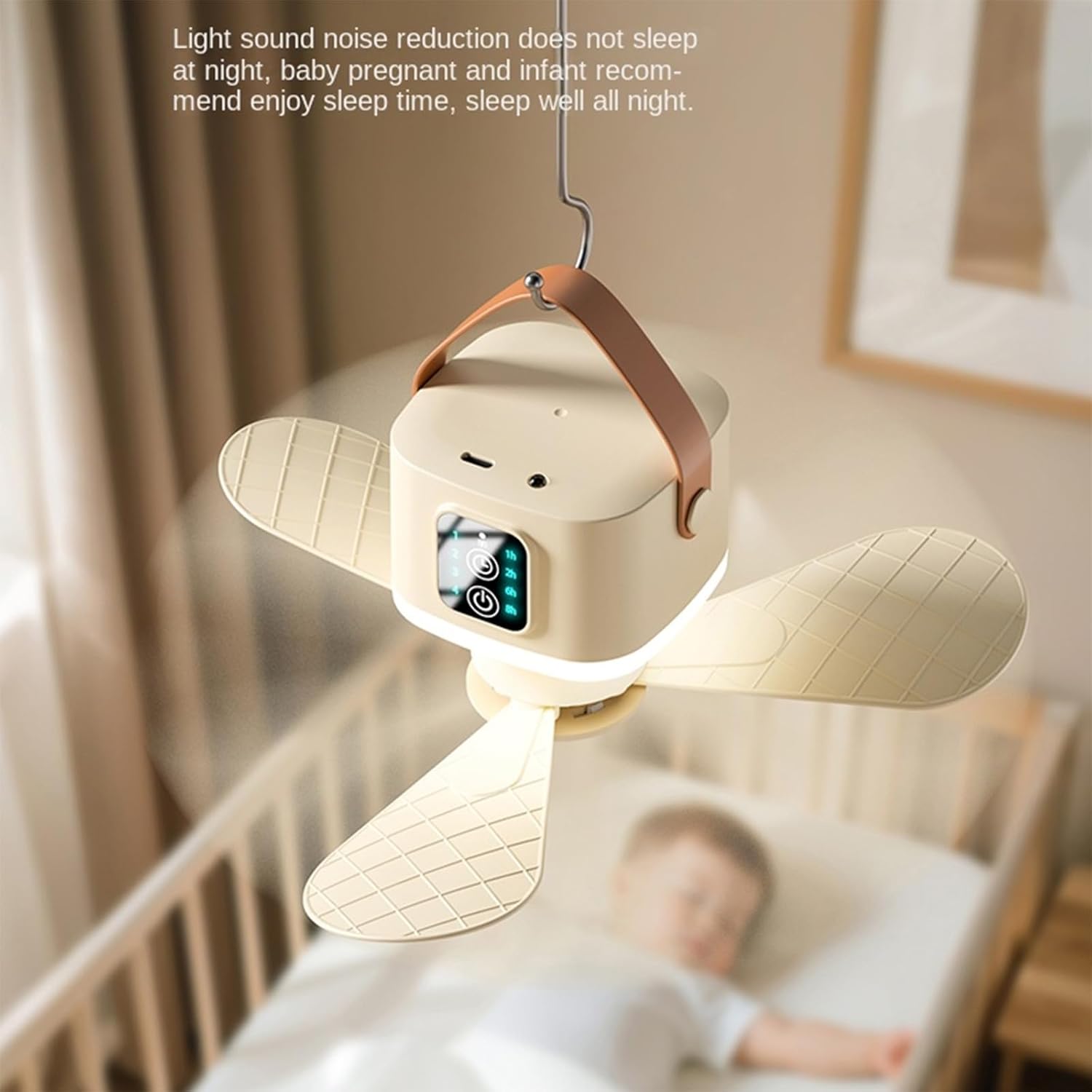 Silents Ceiling Fan with Light 7200/3600mAh Rechargeable Battery Remote Controls 4 Speed Adjustable Portable Fan for Camping Tent Hanging Bracket Portable Camping Fan with Remote Controls