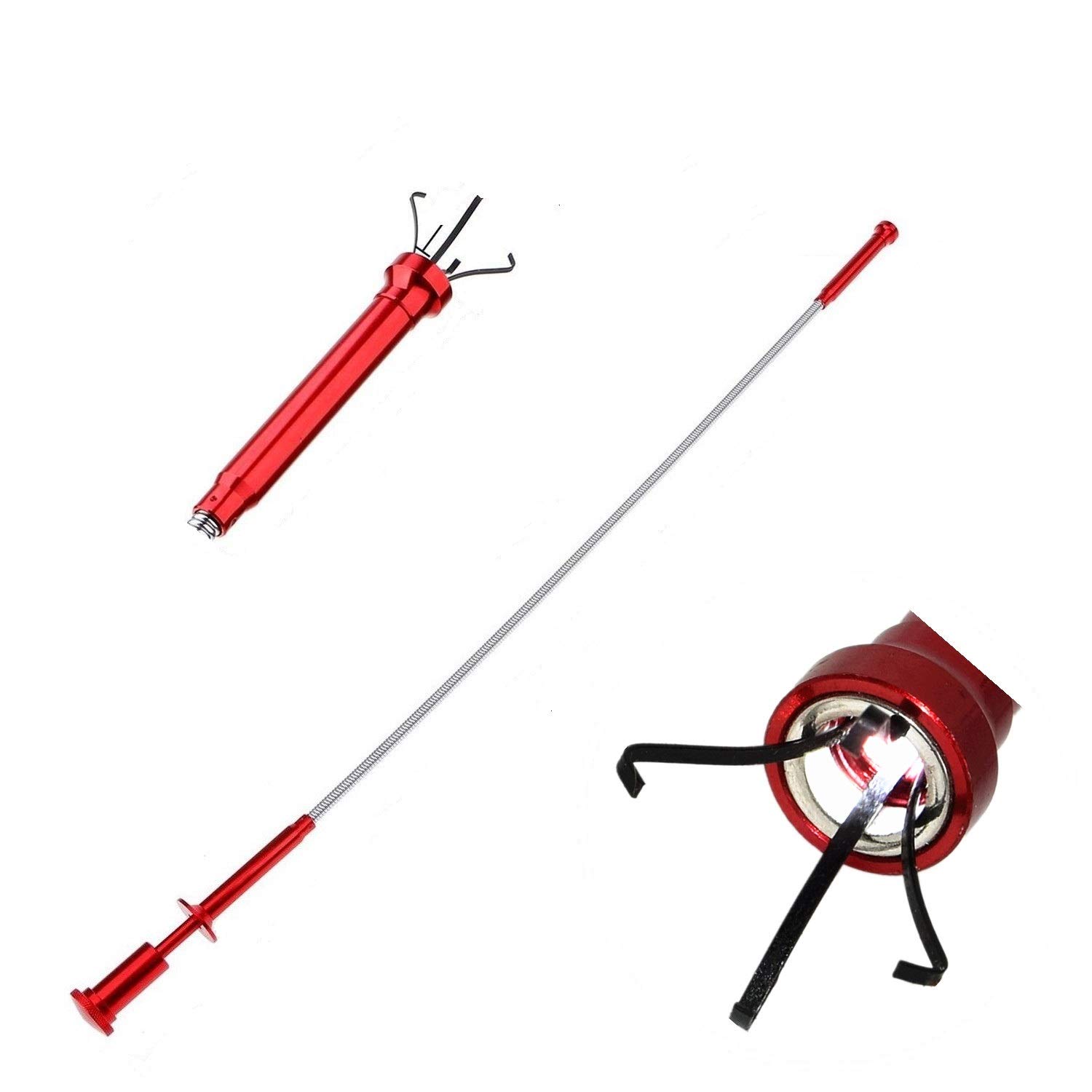 SUPERYO Magnetic Claw Pick-Up Tool Lighted Flexible Claw Grabber for Litter Pick Home Sink Garden