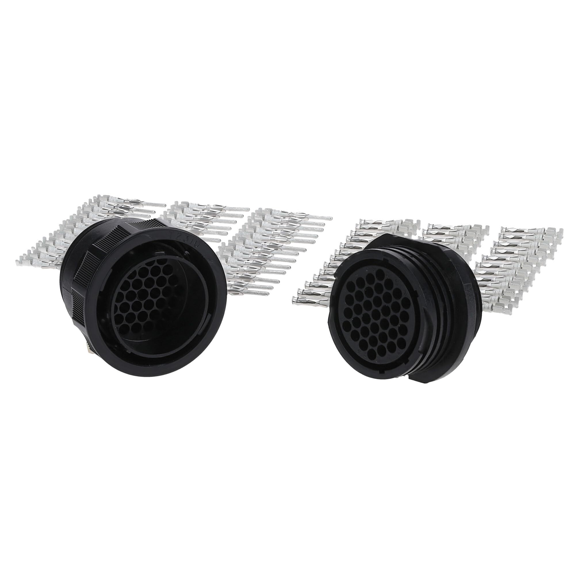 Kalitec KALI-2637C Juego de Conectores Redondos TT de 37 Pines e IP65 | Enchufe de cable tipo hembra con contactos TT93 y clavija de latón para secciones de 0,75 a 1,5 mm² e IP44