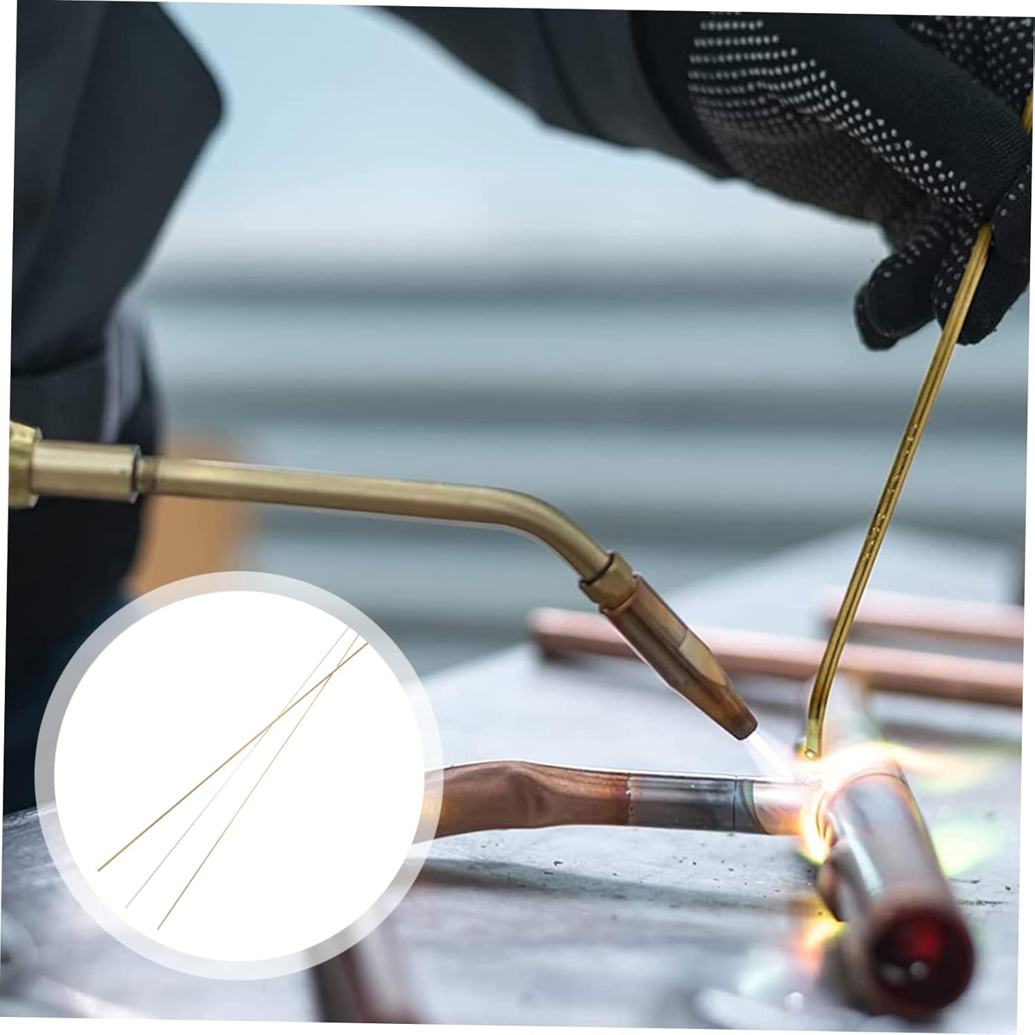 Luxshiny 9pcs Brass Round Rods Solid Making Rods Precision-Cut Smooth for Model Planes Ships Cars and More