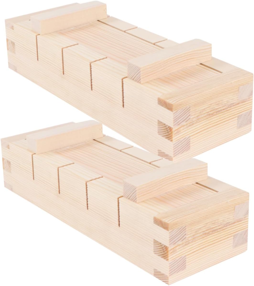 LIFKOME 2pcs Wooden Sushi Mold Non-stick Sushi Making Tool for Home and Restaurant Use Easy and Beginners
