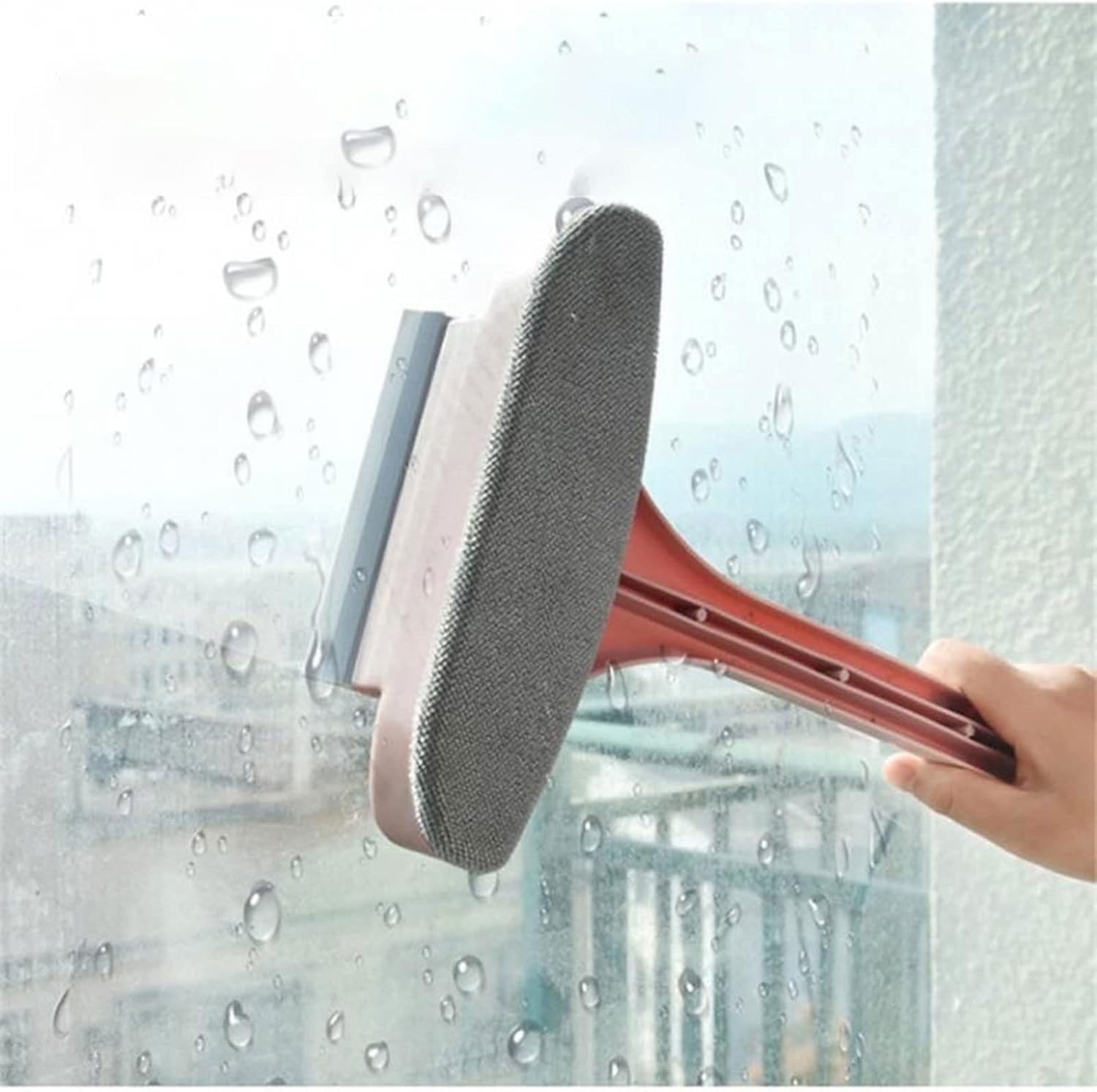 Shower Squeegees Shower Squeegee Mirror Wiper Glass Wiper Scraper for Washing Car Windows Double-Sided Holder Bathroom Kitchen Home Accessories