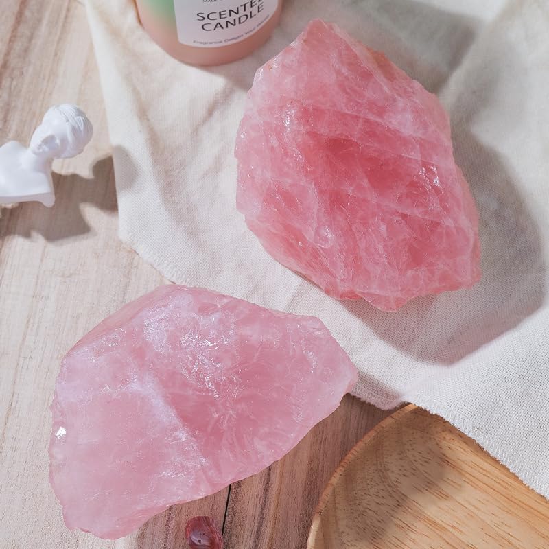 1 Pink Large Piece of Natural Crystal raw Stone Weighing About 1000-1500g, Aromatherapy Stone Expansion Stone Large Piece of Natural Stone Home Decoration Ornament