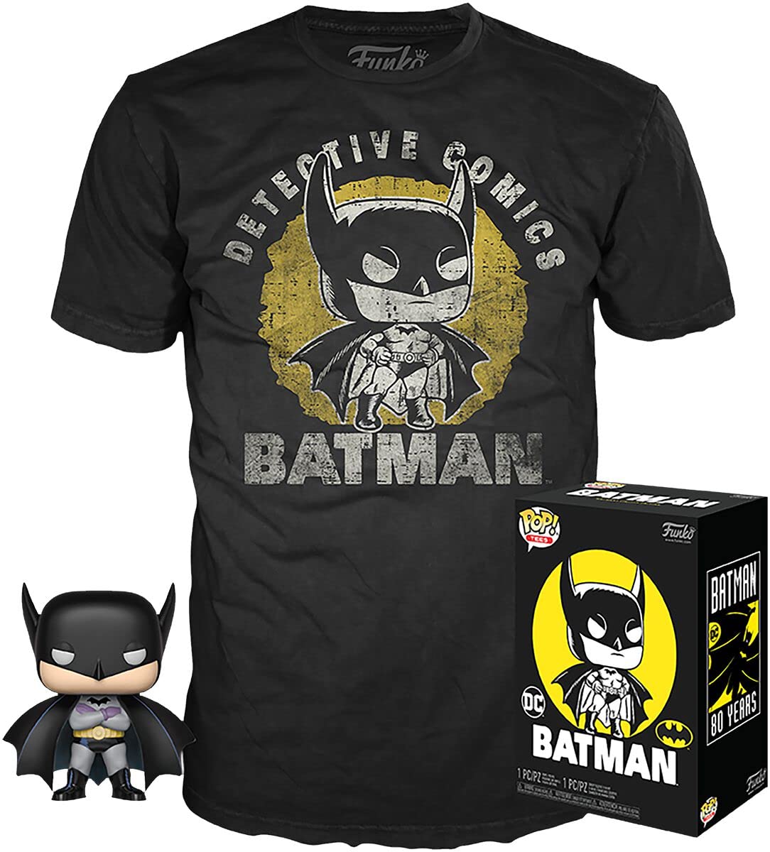 Amazon.com: Funko 42414 POP & Tee: DC - Batman's 80th Sun Faded, L