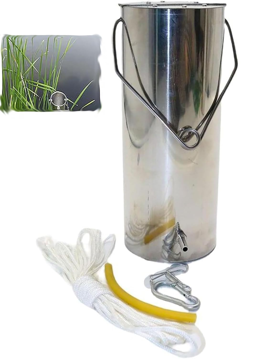 Seau d'échantillonnage en acier inoxydable épais 5L pour éviter la contamination