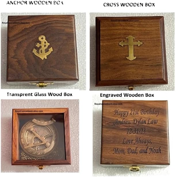 Personalized Engraved Sundial Compass - Unique Gift for Christmas, Anniversary, Husband, Valentine's Day, and Couples