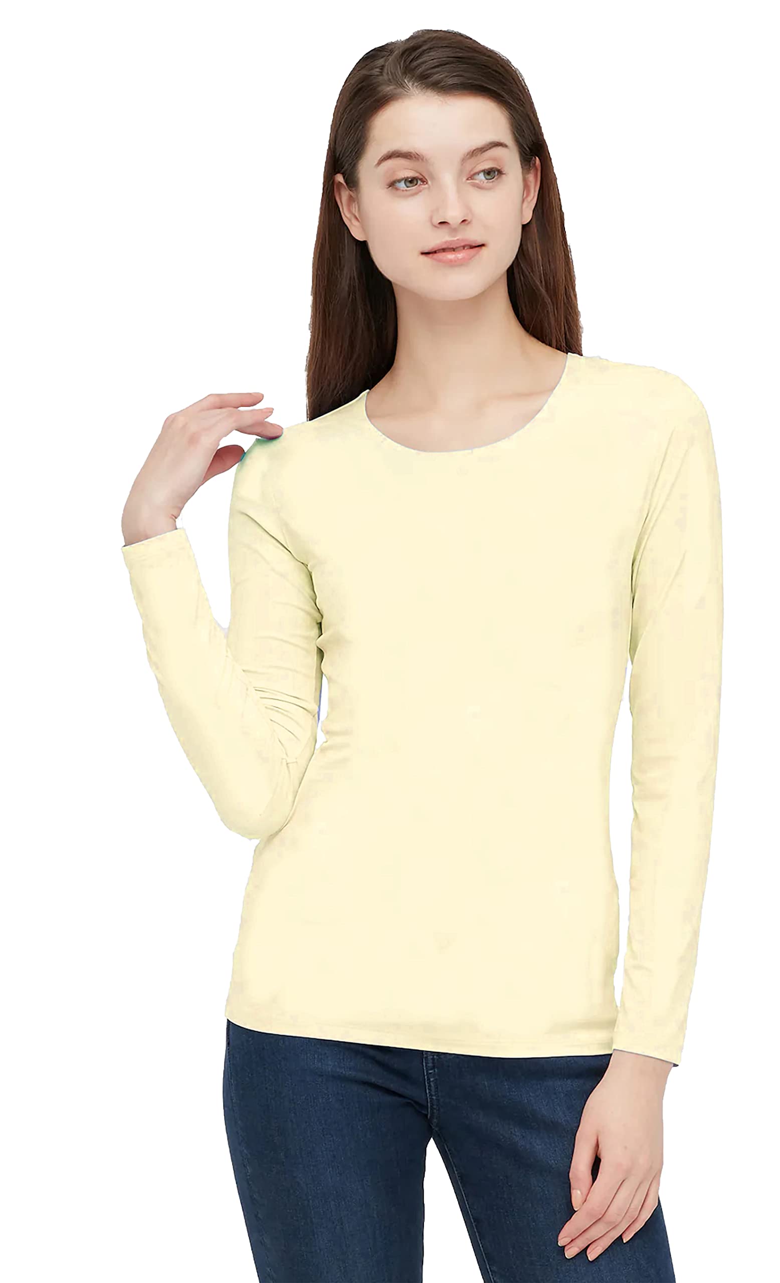 Full Sleeve Camisole, Inner Wear/Spaghetti Top for Women (Beige)-image-31