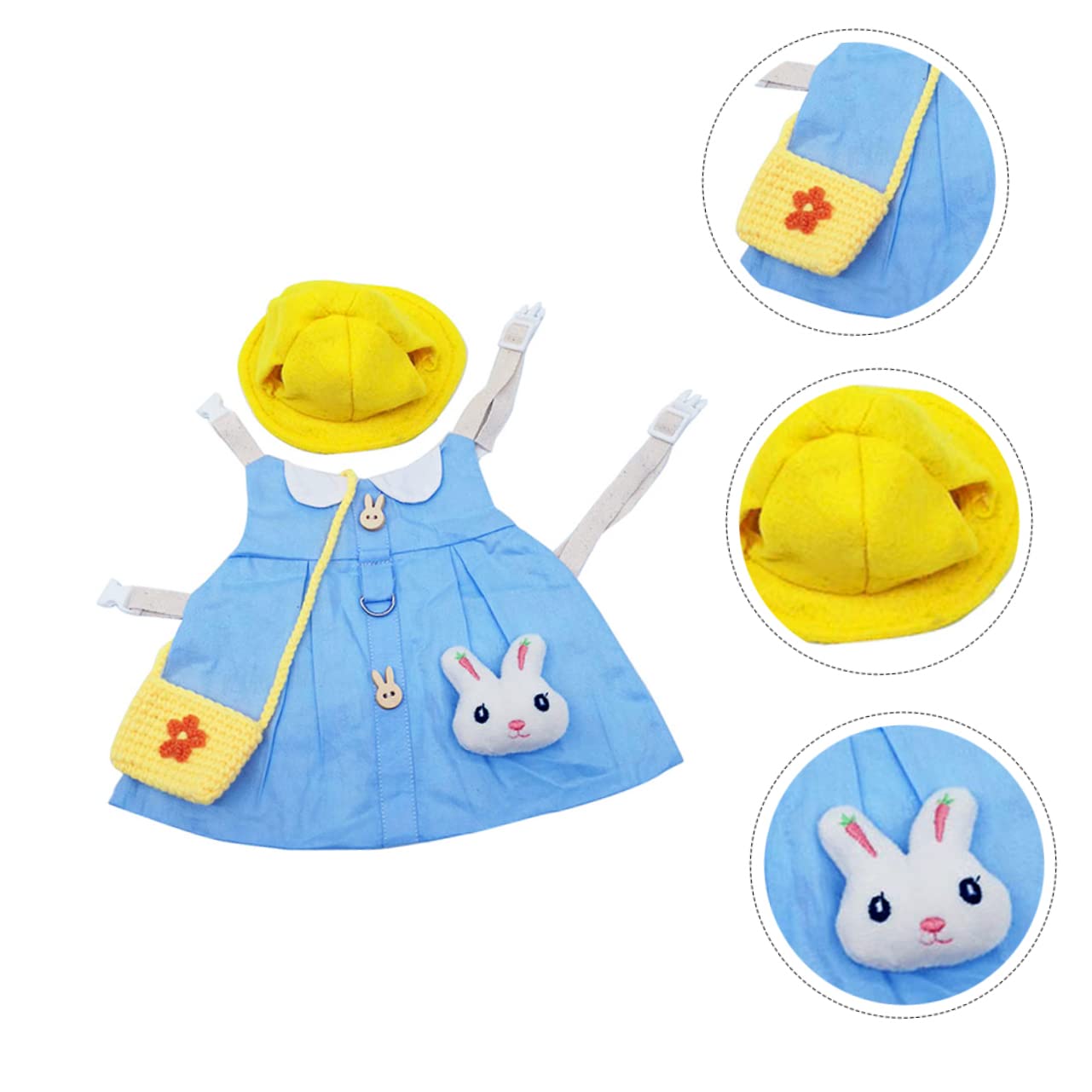 Housoutil 2sets Costumi Per Coniglietto Con Pettorina e Guinzaglio Abbigliamento Per Animali Domestici Adatto Per Festa e Uso Quotidiano Design Unico e Comodo Per Passeggiate All Aperto