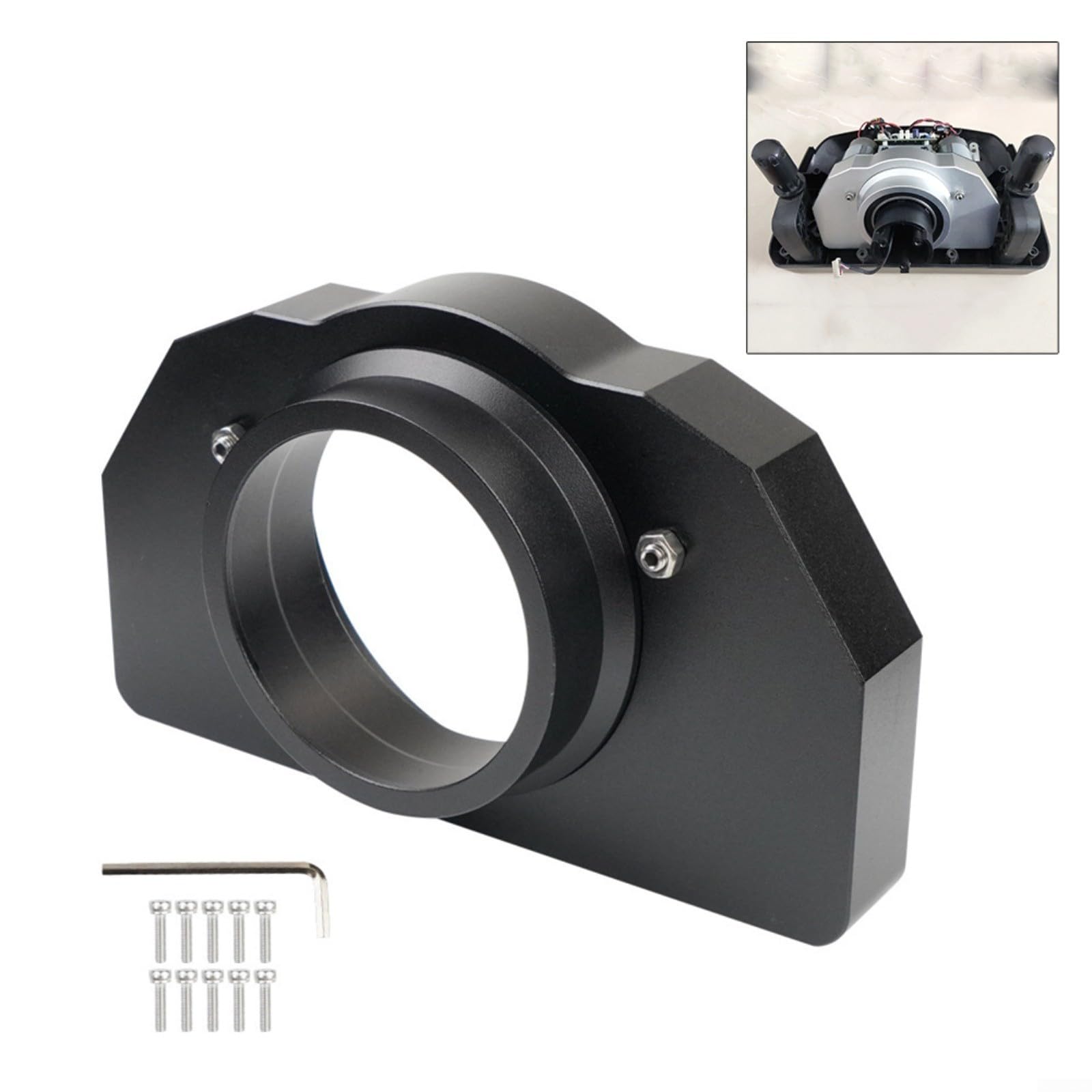 Soleilux Supporto per volante da gaming per Logitech per G25 G27 G29 G920 G923, in alluminio, nero