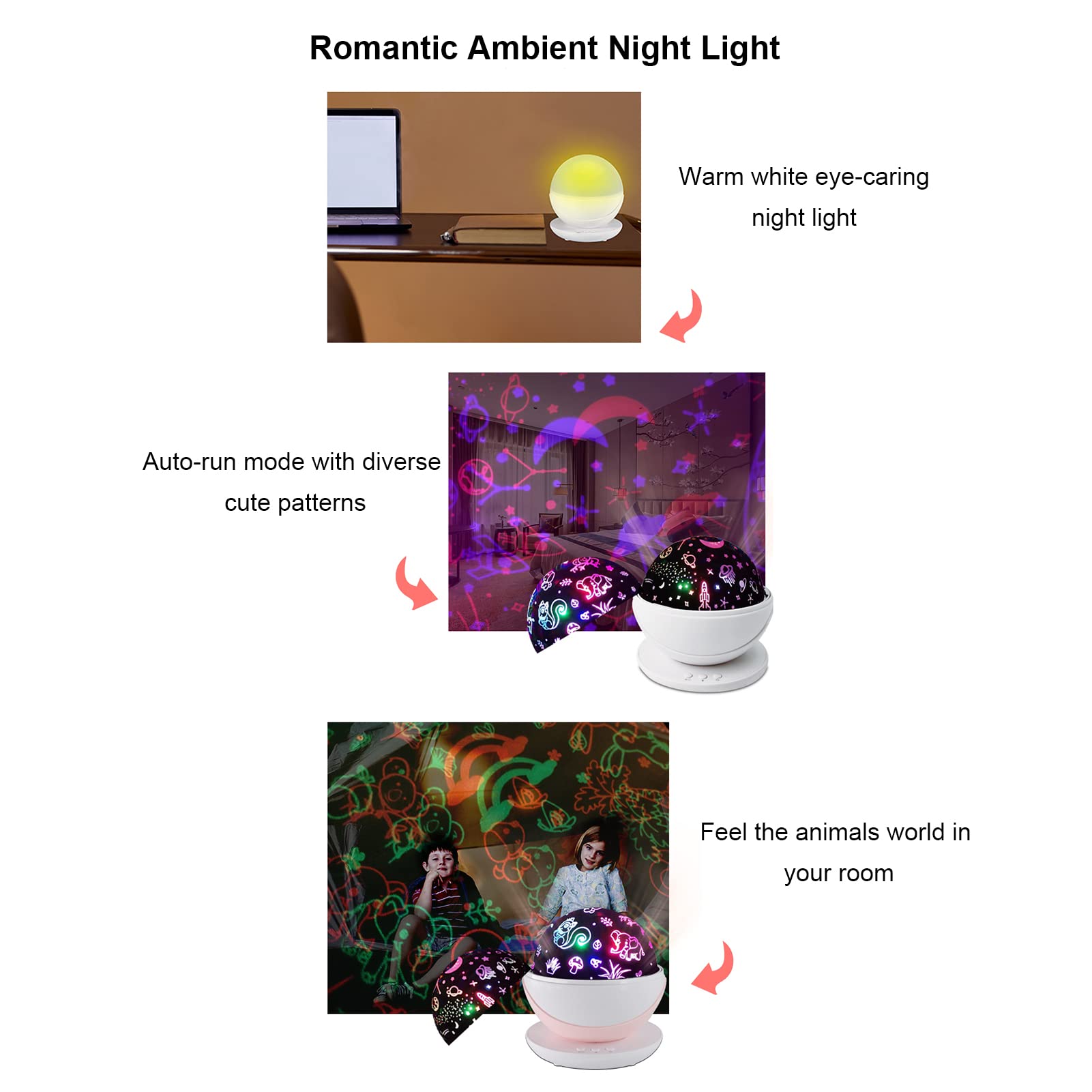 Amazon.co.jp: BUZHI プロジェクションランプ, カラフルな LED