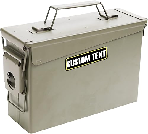 Miniatura 4 de VulgrCo Crea tu propia calcomanía de identificación de recarga de munición - Varios tamaños - Elige tu fuente, color de fondo, color del texto,