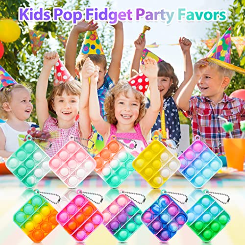 Image of Pop Fidget Toys Bulk Its Party Favors for Kids 4-8 8-12, 30PCS Mini Pop Keychain It Fidgets Toy Pack for Classroom Prizes Stocking Stuffers for Kids Carnival Prizes Birthday Goodie Bag Stuffers