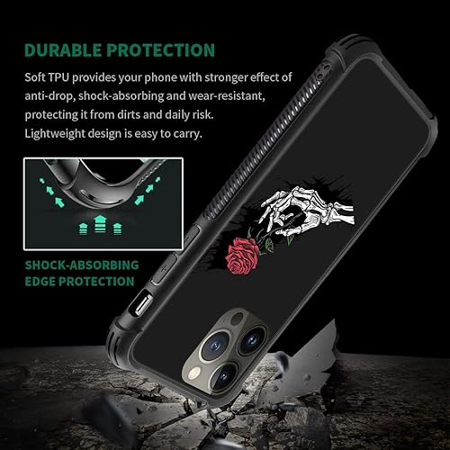 Miniatura 7 de CARLOCA Funda compatible con iPhone 13 Pro Max, diseño gráfico de identidad de rosa, a prueba de golpes, antiarañazos, para iPhone 13 Pro Max