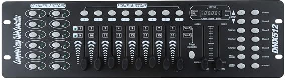 TC-Home 192 Channels DMX512 Light Controller Console for Stage Light Party Moving Heads DJ Operator Equipment