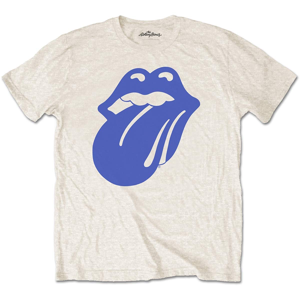 The Rolling Stones Men's Blue & Lonesome 1972 Logo Regular Fit Crew Neck Short Sleeve T - Shirt, Off-White (Off-White Off-White), Large (Manufacturer Size: Large)