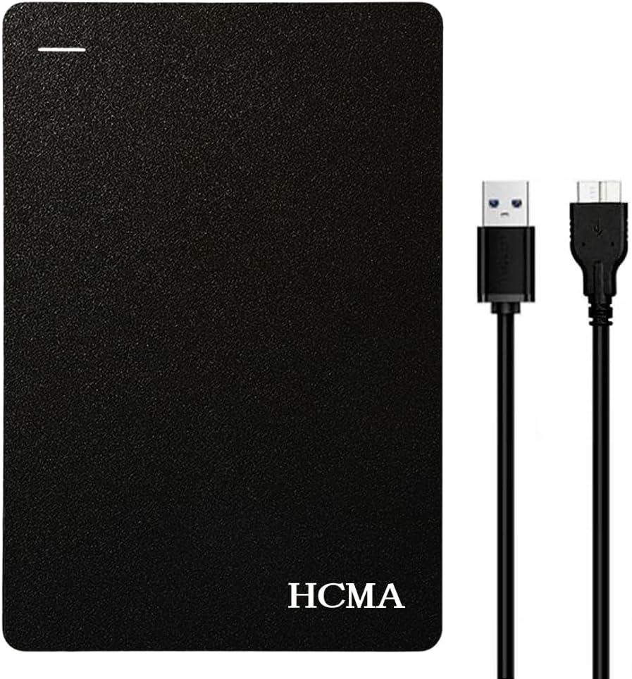 External Hard Drive, Ultra Fast Data Transfer, External Hard Drive, Portable HDD, 2.5 Inch, USB3.0, PC/Mac/PS4/PS5/TV Recording, High Capacity, Quiet (1TB)