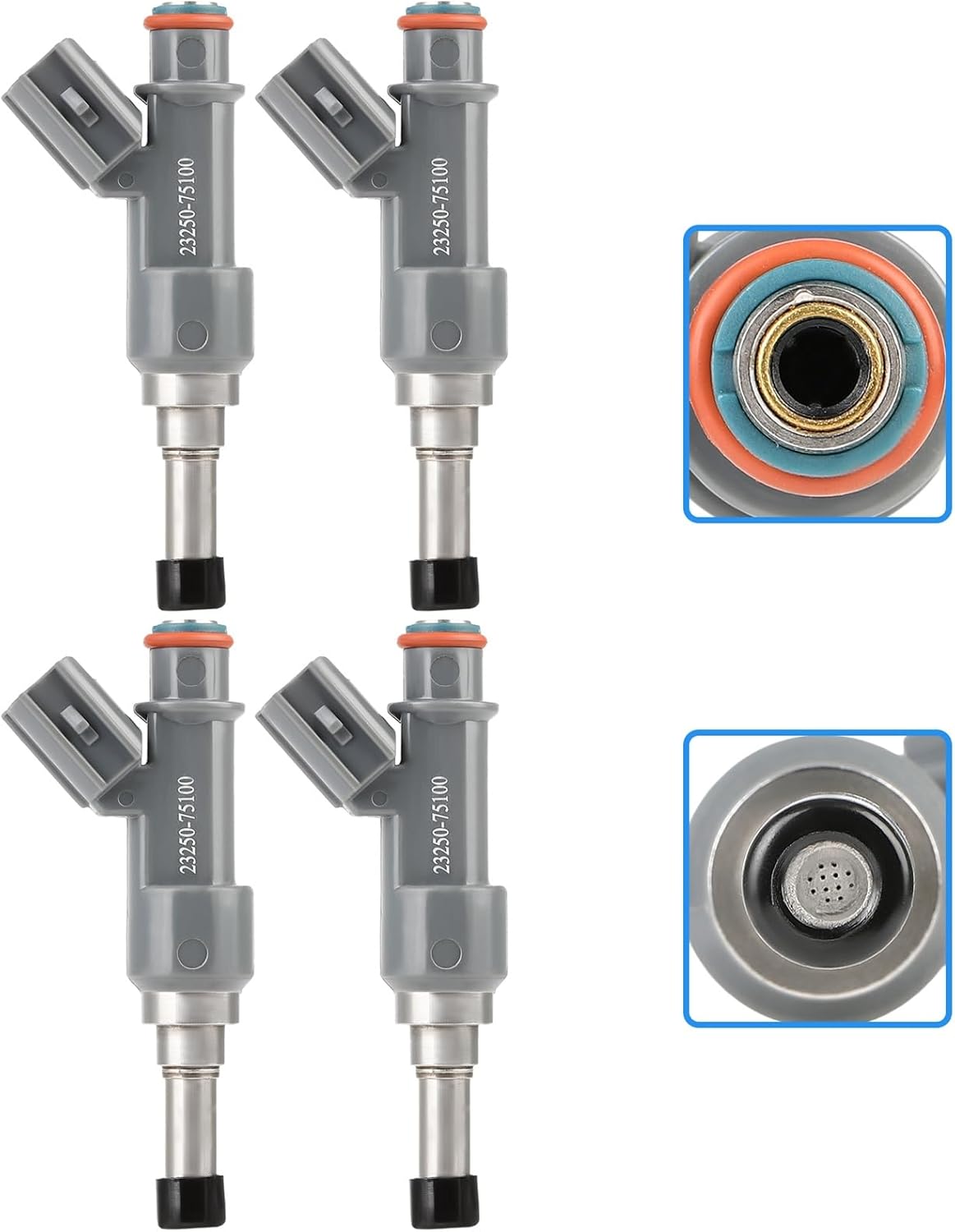 SCITOO Fuel Injectors Automotive Engine 12 Holes 4Pcs Replacement For Toyota For 4Runner 2010,For Toyota For Tacoma 2005-2013